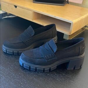 Women's Black Chunky Loafers